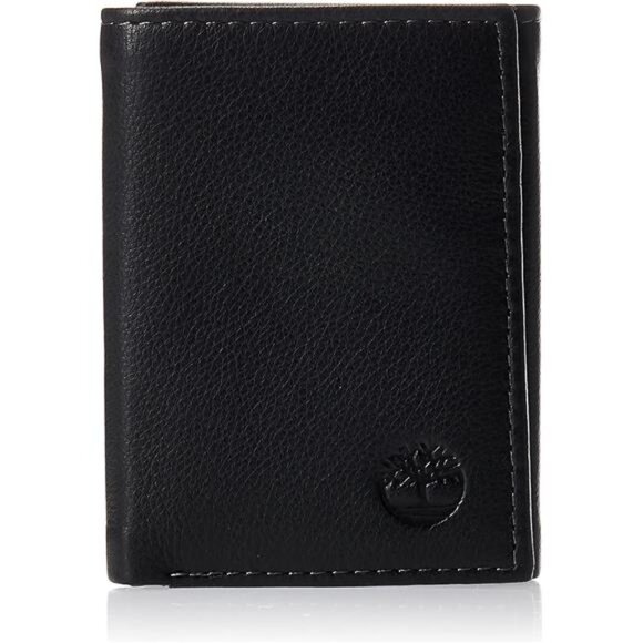 Mens Exclusive Blix Fine Leather Trifold Wallet, Black, One Size US